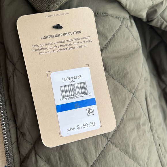 NWT Levi's Men's Diamond Quilt Bomber Jacket  SZ - XL - Picture 11 of 16